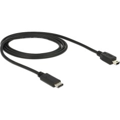 Delock USB Type-C kabel 1m Sort